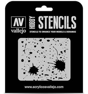 Hobby Stencils Splash & Stains Vallejo 
