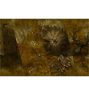 Maphammer RPG Battlemaps Swamp 5 stk to-sidige modulære A3 kartdeler 