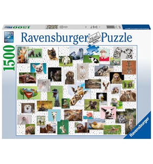 Morsomme Dyr 1500 biter Puslespill Ravensburger Puzzle 