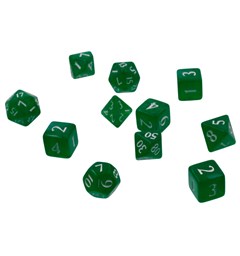 RPG Dice Set Eclipse 11 Forest Green Terninger til rollespill - 11 stk