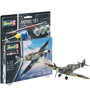Spitfire Mk Vb Model Starter Set Revell 1:72 Byggesett 