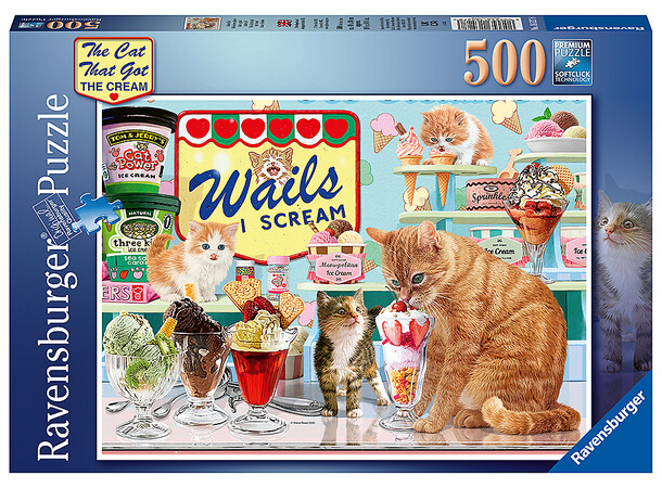 The Cat Who Go the Cream 500 biter Puslespill - Ravensburger Puzzle