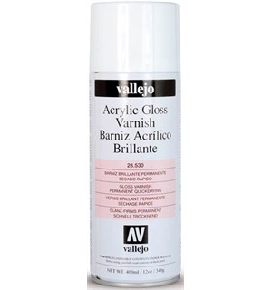 Vallejo Acrylic Gloss Varnish 400ml Blank Klarlakk Sprayboks 