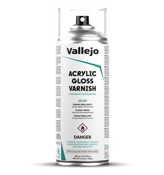 Vallejo Acrylic Gloss Varnish 400ml Blank Klarlakk Sprayboks
