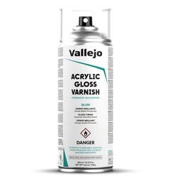 Vallejo Acrylic Gloss Varnish 400ml Blank Klarlakk Sprayboks