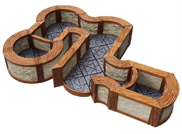 WarLock Tiles Town & Village Angles/Curv Bygg din egen Dungeon i 3D!