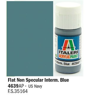 Akrylmaling Flat Non Specular Inter Blue Italeri 4639AP - 20 ml 
