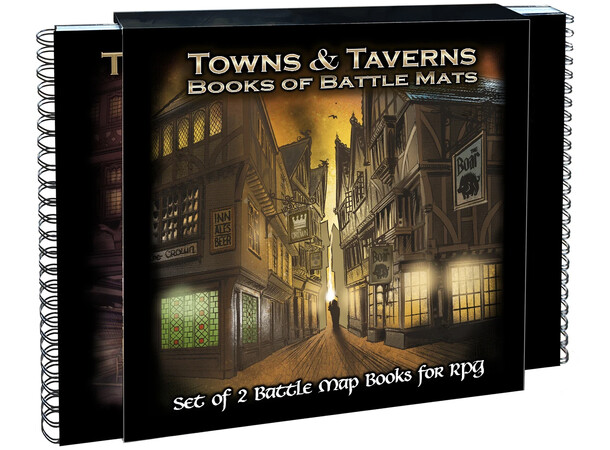 Book Of Battle Mats Towns & Taverns Spiralbunden - 2,5 cm rutnät 