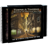 Book Of Battle Mats Towns & Taverns Spiralbunden - 2,5 cm rutnät