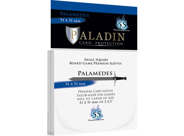 Brädspel Kortskydd 55 st 51x51 Paladin Palamedes Small Square 