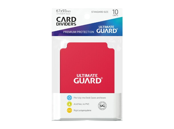 Card Dividers x10 Rød Ultimate Guard 