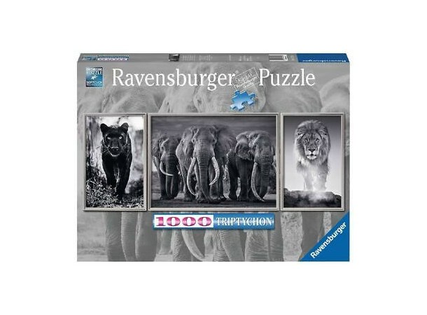 Dyr Svart/Hvitt 1000 biter Puslespill Ravensburger Puzzle