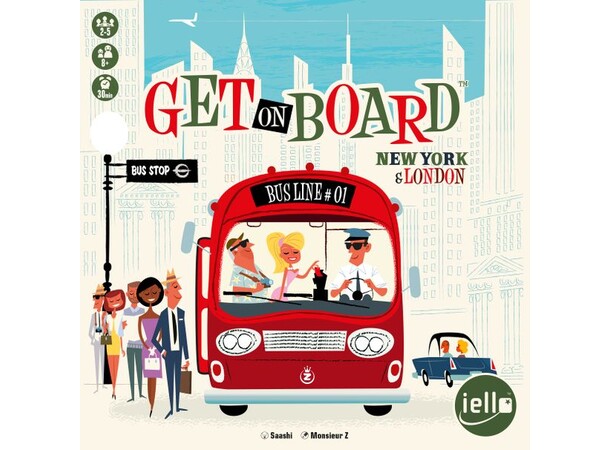 Get On Board New York/London Brettspill Norsk utgave 