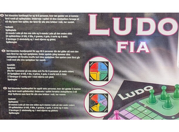 Ludo Fia Brettspill - 6 spillere