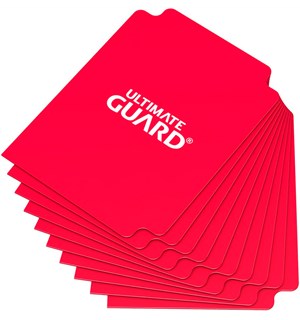 Plast Card Dividers Rød 10 stk 10 kort-delere til Deck Boxer og Cases 
