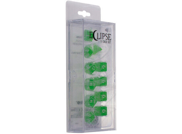 RPG Dice Set Eclipse 11 Lime Green Tärningsset för rollspel 
