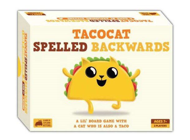 Tacocat Spelled Backwards Brettspill