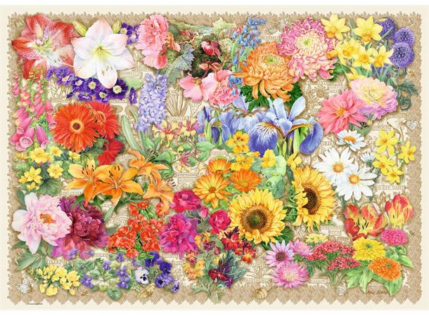 Vakre blomster 1000 biter Puslespill Ravensburger Puzzle