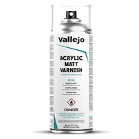 Vallejo Acrylic Matt Varnish 400ml Spray Klarlack - skyddar akrylmålade modeller