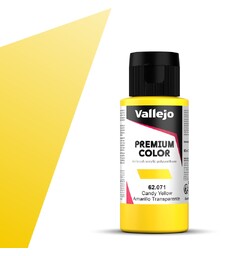 Vallejo Premium Candy Yellow 60ml Premium Airbrush Color - Candy
