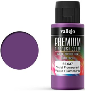 Vallejo Premium Fluo Violet 60ml Premium Airbrush Color - Fluorescent 