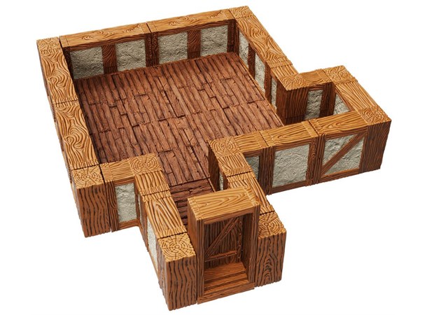 WarLock Tiles Town/Village Straight Wall Bygg din egen Dungeon i 3D!