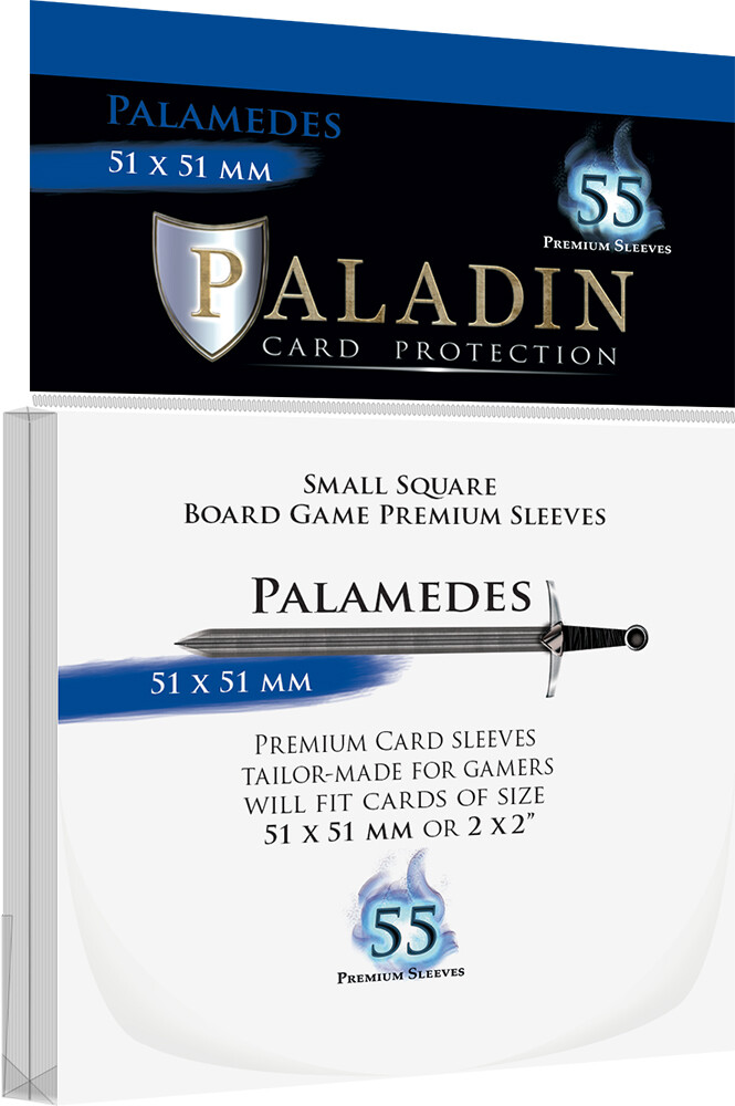 Brettspill Kortbeskyttere 55 stk 51x51 Paladin Palamedes Small Square