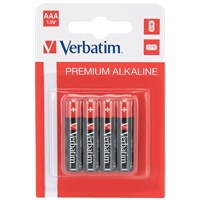 Batteri AAA 4-pack Verbatim Premium Trippel A batteri alkalisk