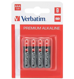 Batteri AAA 4-pack Verbatim Premium Trippel A batteri alkalisk