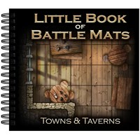 Book Of BattleMats LITTLE TOWNS/TAVERNS Spiralinnbundet - 2,5 cm rutenett