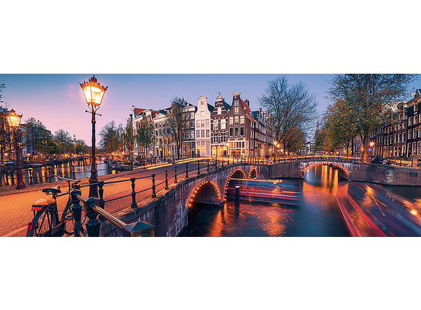 Evening in Amsterdam 1000 biter Puslespill Ravensburger Puzzle Panorama