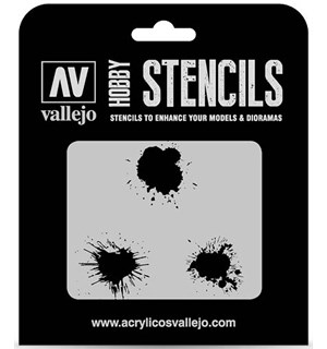 Hobby Stencils Paint Stains Vallejo 