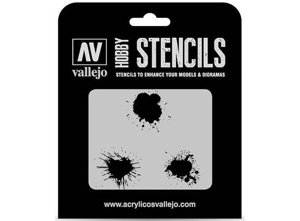 Hobby Stencils Paint Stains Vallejo