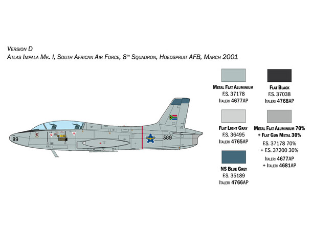 MB-326 Macchi Italeri 1:48 Byggesett 
