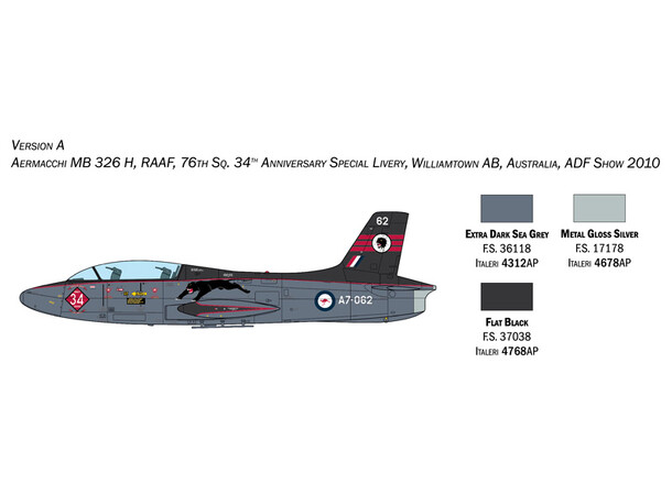 MB-326 Macchi Italeri 1:48 Byggesett 
