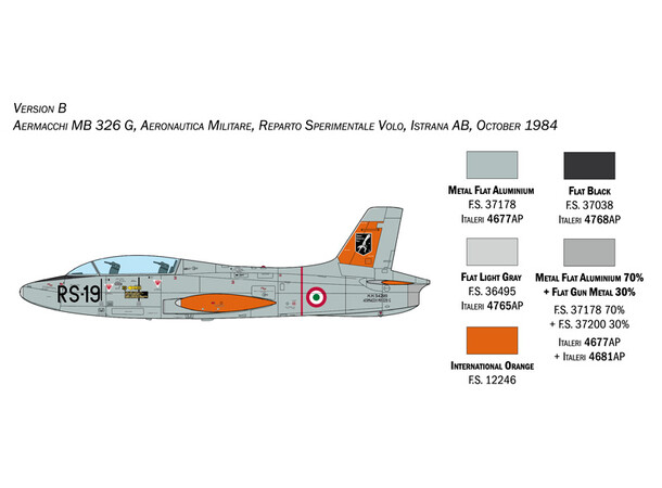 MB-326 Macchi Italeri 1:48 Byggesett 
