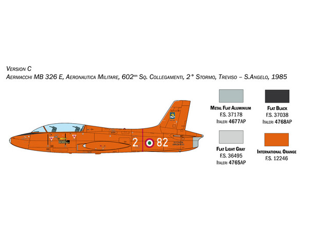 MB-326 Macchi Italeri 1:48 Byggesett 