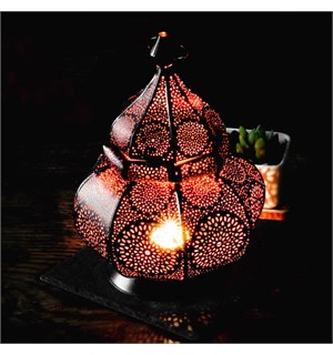 Marokkansk Lykt - Vintage Design 25cm Lanterne til Telys - Meget dekorativ 