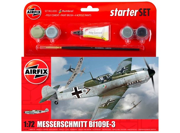 Messerschmitt Bf109E-3  Starter Set Airfix 1:72 Byggesett