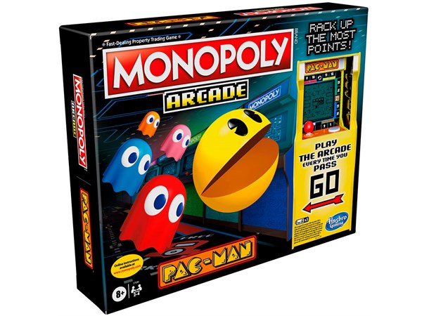 Monopoly Arcade Pac-Man Brettspill Inkluderer arkademaskin m/ Pac-Man!