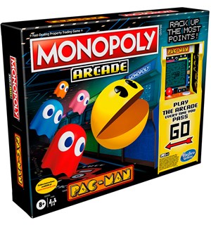 Monopoly Arcade Pac-Man Brettspill Inkluderer arkademaskin m/ Pac-Man! 