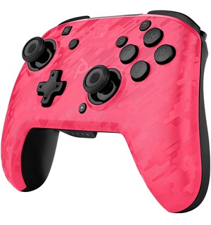 Nintendo Switch Controller Camo Pink Faceoff Deluxe - m/ audio jack inngang 