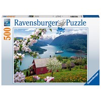 Norsk fjord Idyll 500 biter Puslespill Ravensburger Puzzle