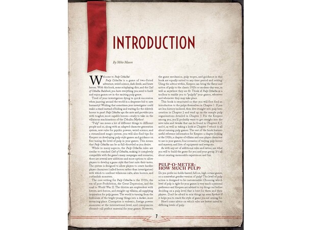 Pulp Cthulhu RPG Core Book Call of Cthulhu RPG Supplement 