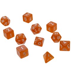 RPG Dice Set Eclipse 11 Pumpkin Orange Terninger til rollespill - 11 stk