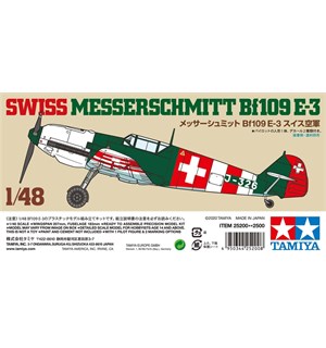 Swiss Messerschmitt Bf109 E-3 Tamiya 1:48 Byggesett 