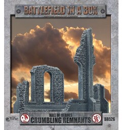Terreng Crumbling Remnants 17cm Ferdigmalt - Battlefield in a Box