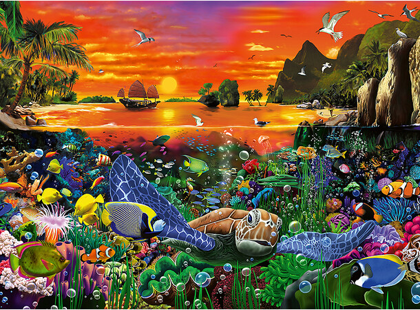 Turtle in the Reef 500 biter Puslespill Ravensburger Puzzle
