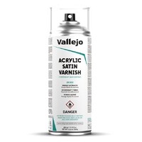 Vallejo Acrylic Satin Varnish 400ml Satin/Semi matt Klarlakk Sprayboks
