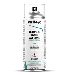 Vallejo Acrylic Satin Varnish 400ml Satin/Semi matt Klarlakk Sprayboks
